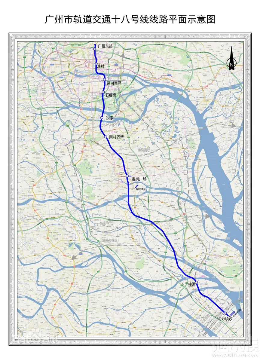 广州地铁线路全图，城市脉络的细致描绘与交通网络概览