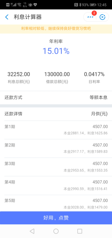 全面解析，60期车贷利息一览表详解